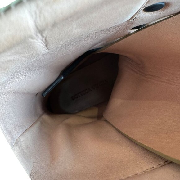 Bottega Veneta The Bounce Lace Up Mid Calf Combat Boots Allspice Tan Size 39 - Picture 11 of 14